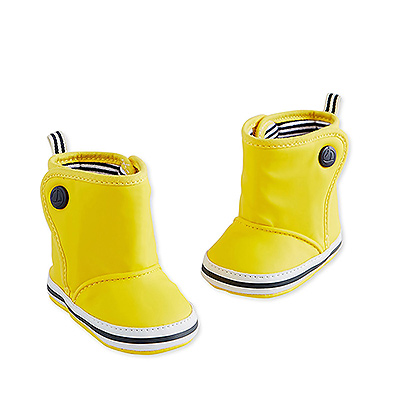 Petit Bateau : Yellow Baby Boots, 6 