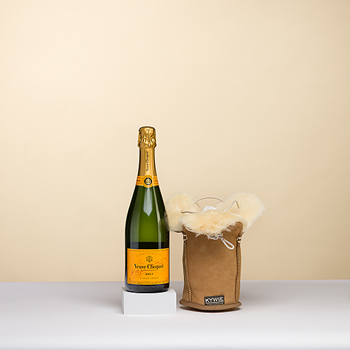 Kywie Champagne Cooler Camel Suede & Veuve Cliquot Brut , 75cl