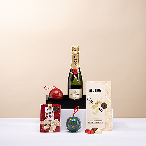 Cesta de Navidad Neuhaus & Champagne