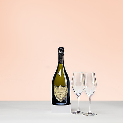 Champagne Dom Pérignon & 1 Glass - Delivery in Belgium by