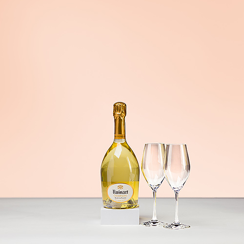 Champagne Ruinart & 2 glasses - Delivery in Belgium by GiftsForEurope