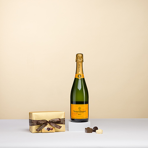 Champagne Veuve Clicquot & Ballotin Godiva