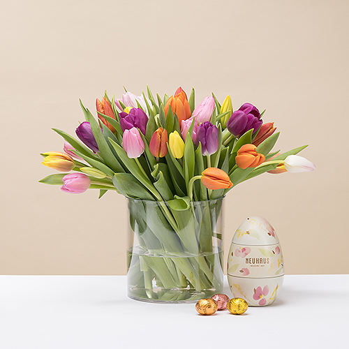 Tulips & Neuhaus Metal Easter Egg