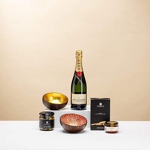 Moët & Chandon Champagne & Apero Gift Set P'Tit Pot Red