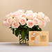 20 Light Pink Roses with Godiva Carrés [01]