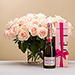 20 roses roses avec Moët & Chandon Rosé [01]