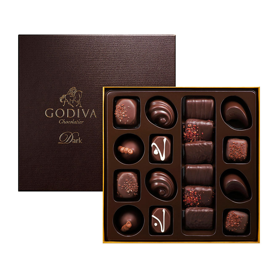 Godiva Connoisseur Dark 18 Chocolates - Delivery in Belgium by ...