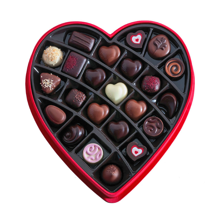 Godiva Medium Fabric Heart 24 chocolates - Delivery in Belgium by ...
