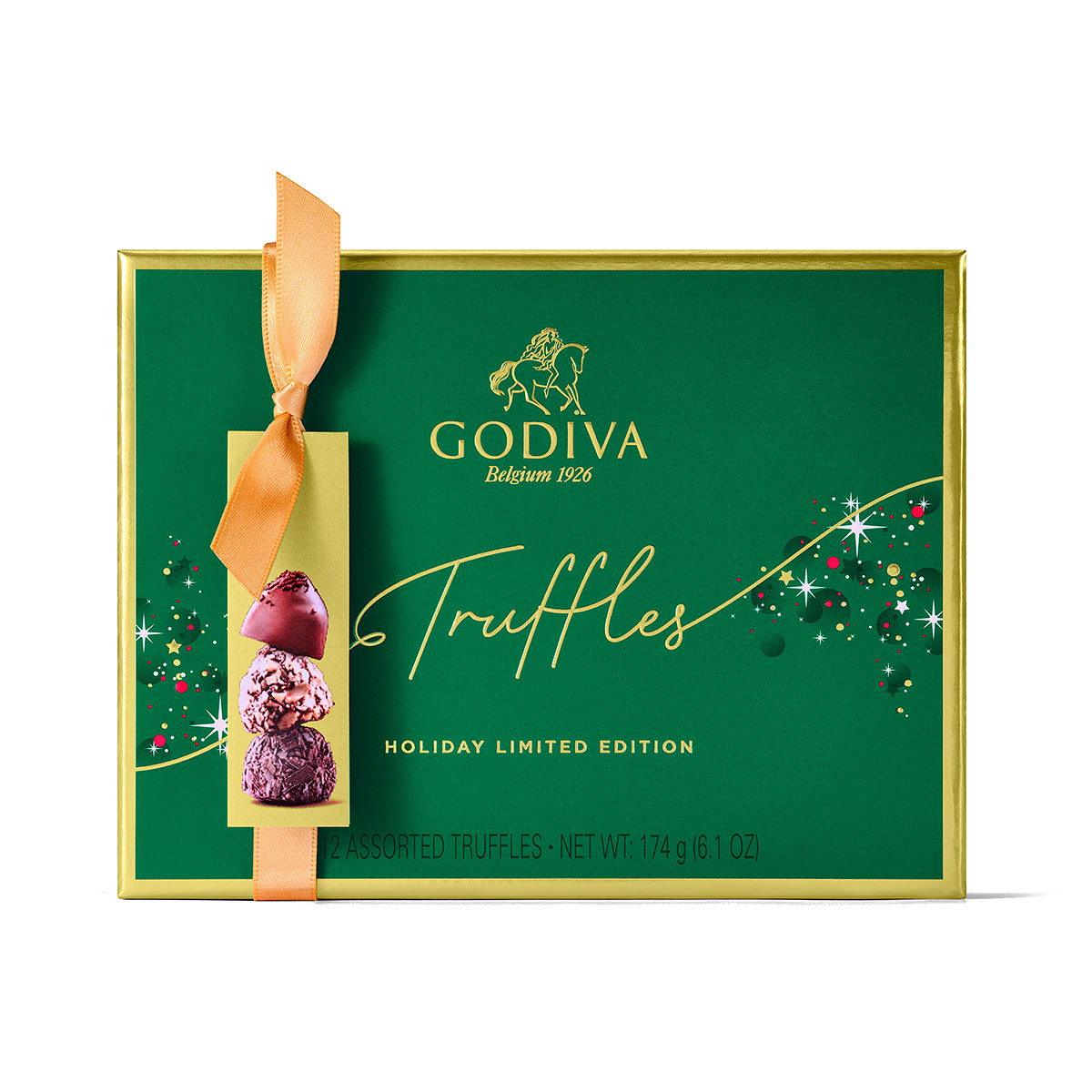 Godiva Christmas Truffles Chocolate Gift Box, 12 pcs Delivery in